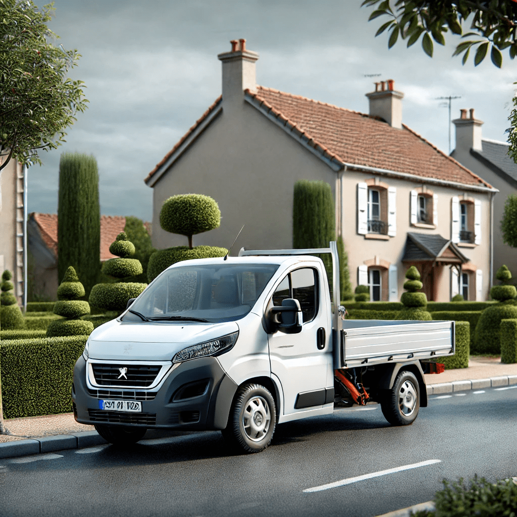 camion benne pour l'evacuation des dechets verts de l’entreprise Elagueur Paysagiste à Digoin en Saône et Loire 71