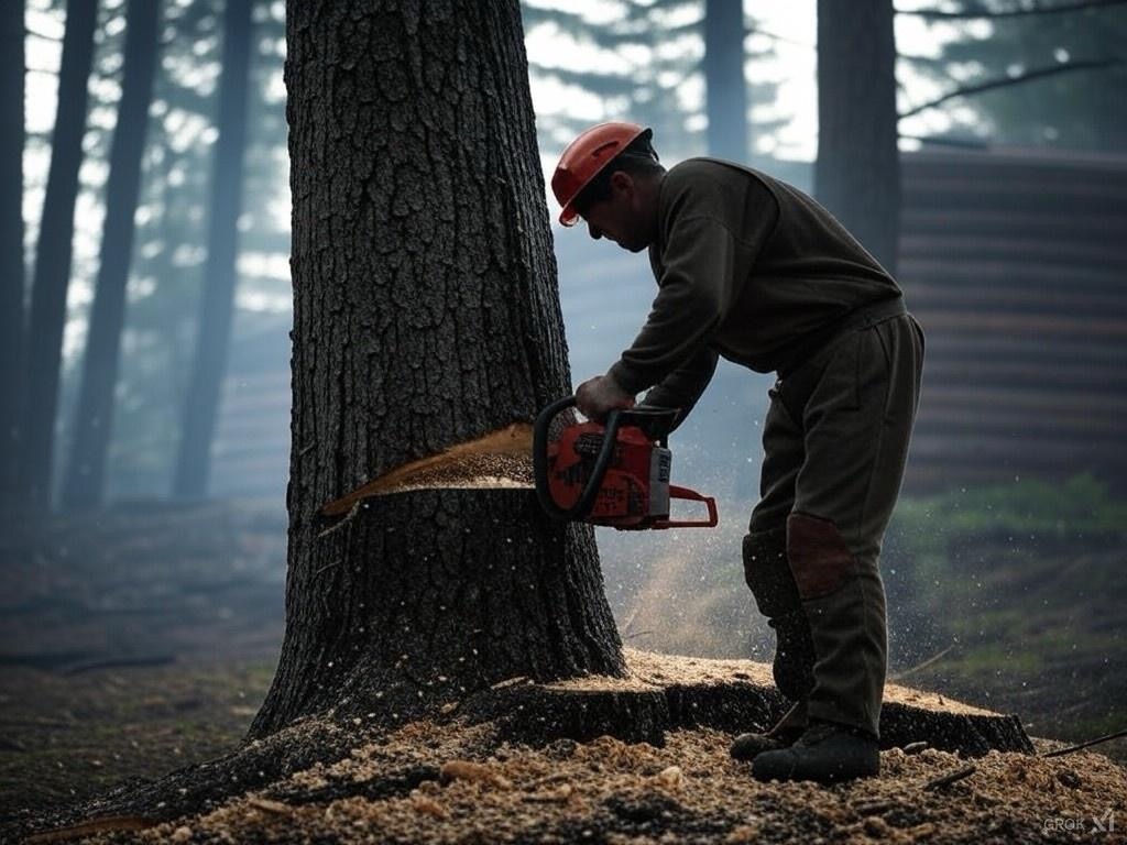 abattage d'arbre débitage en tronçons a digoin 71160 en Saône et Loire